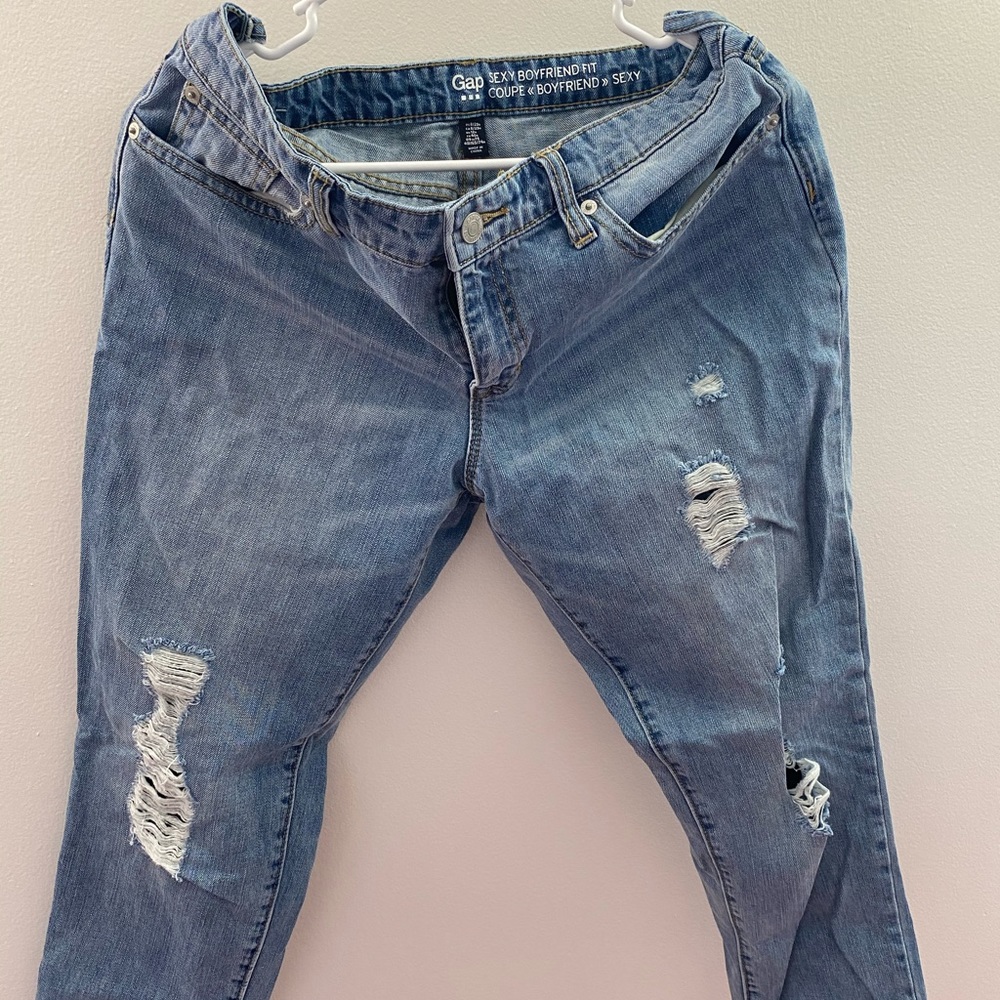 Women blue jeans